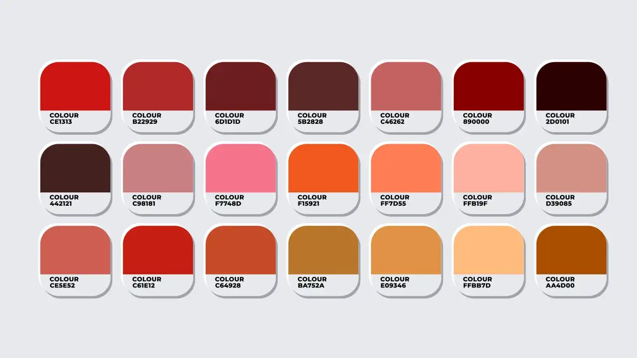 Paleta barw z kodami, każdy kolor pantone to inspiracja dla projektant&oacute;w.