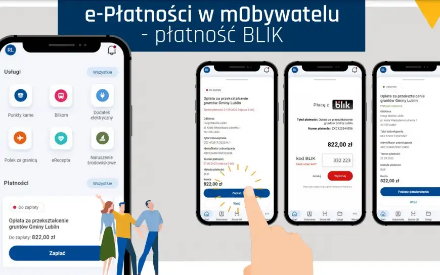 Płatność podatków przez aplikację mObywatel