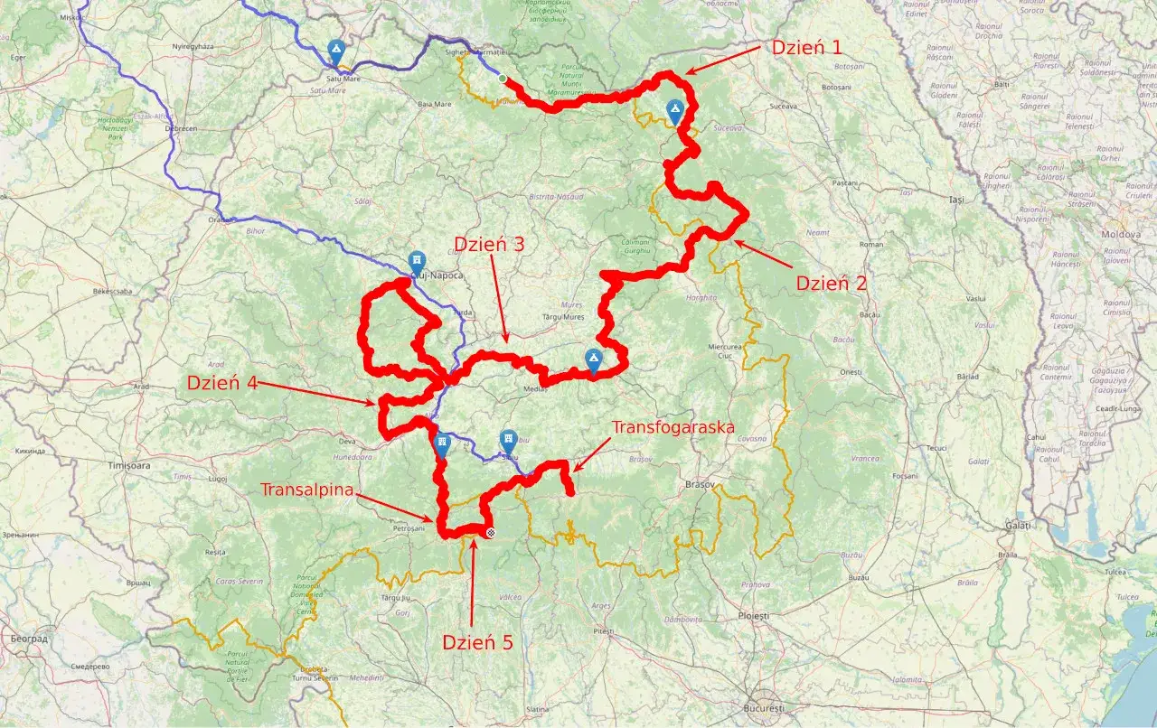 Trasa motocyklowa Rumunia: Dzień 1-5, w tym Transfogaraska i Transalpina. Niezapomniane widoki i przygoda!