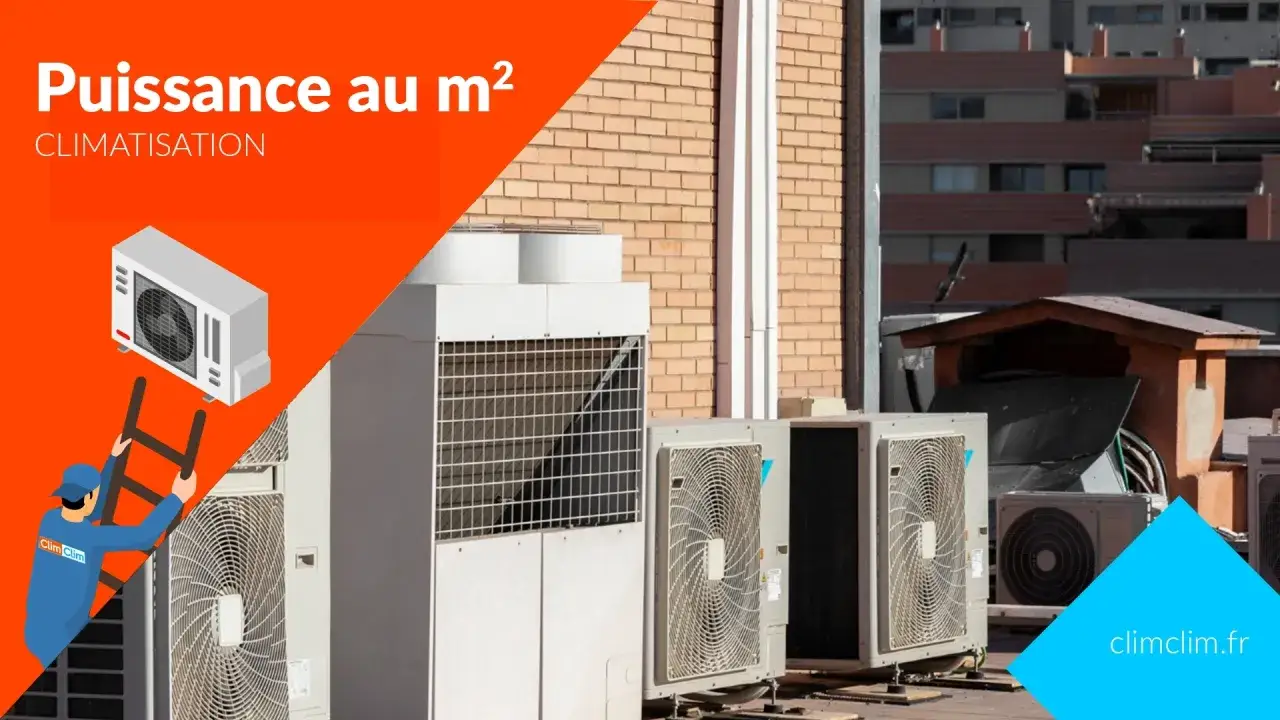 Climatisation : découvrez combien de btu par m² sont nécessaires pour un confort optimal. Des unités extérieures sur un toit.
