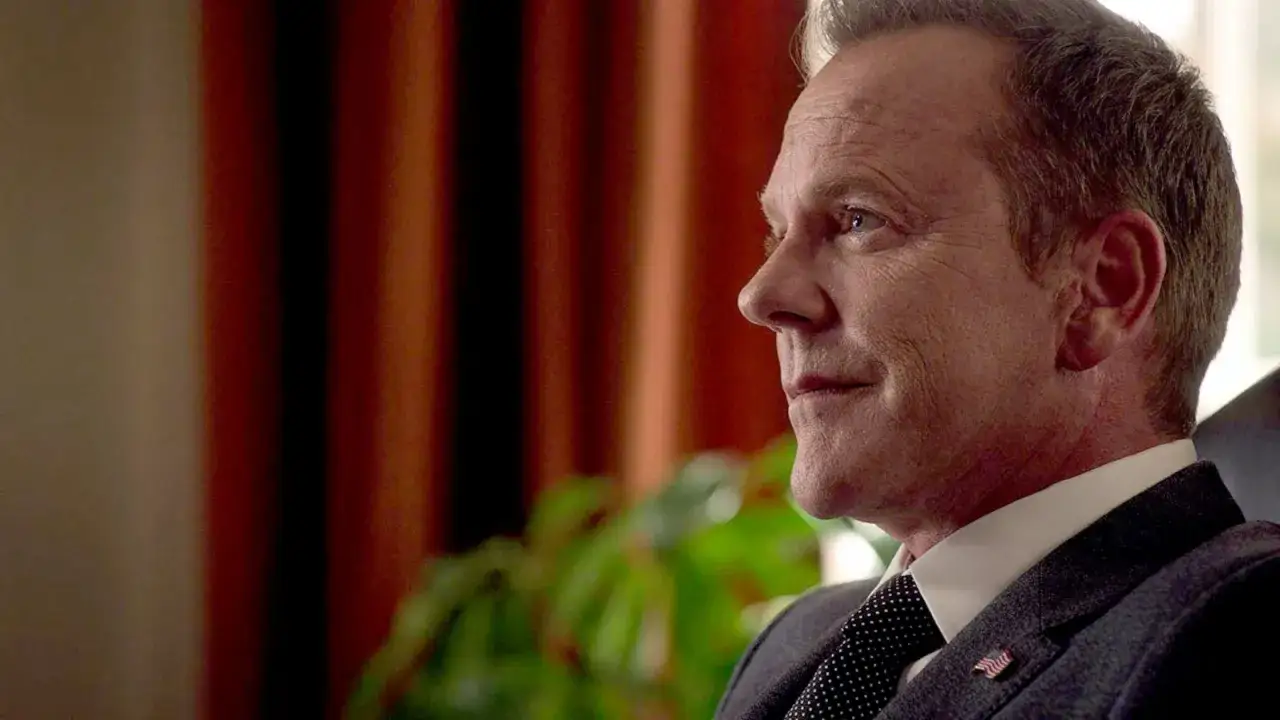 Kiefer Sutherland jako prezydent Tom Kirkman w serialu 