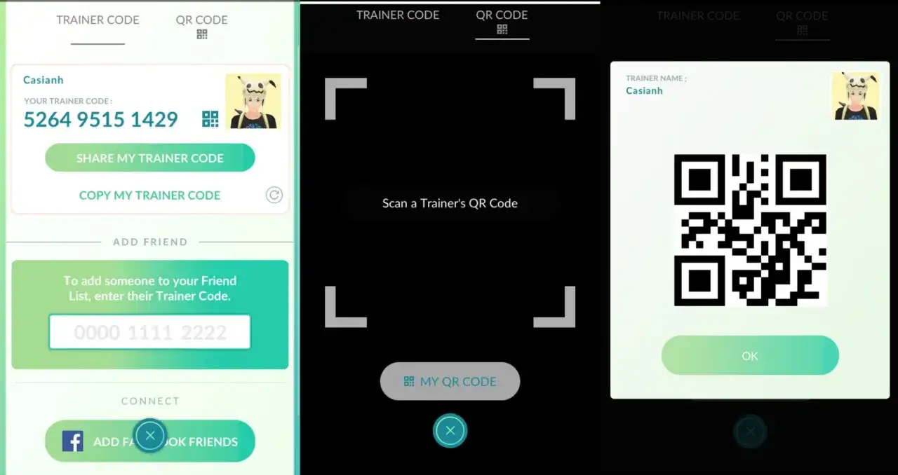 Dodawanie znajomych w Pok&eacute;mon GO: kod trenera, skanowanie QR kodu, aby połączyć się z innymi graczami.