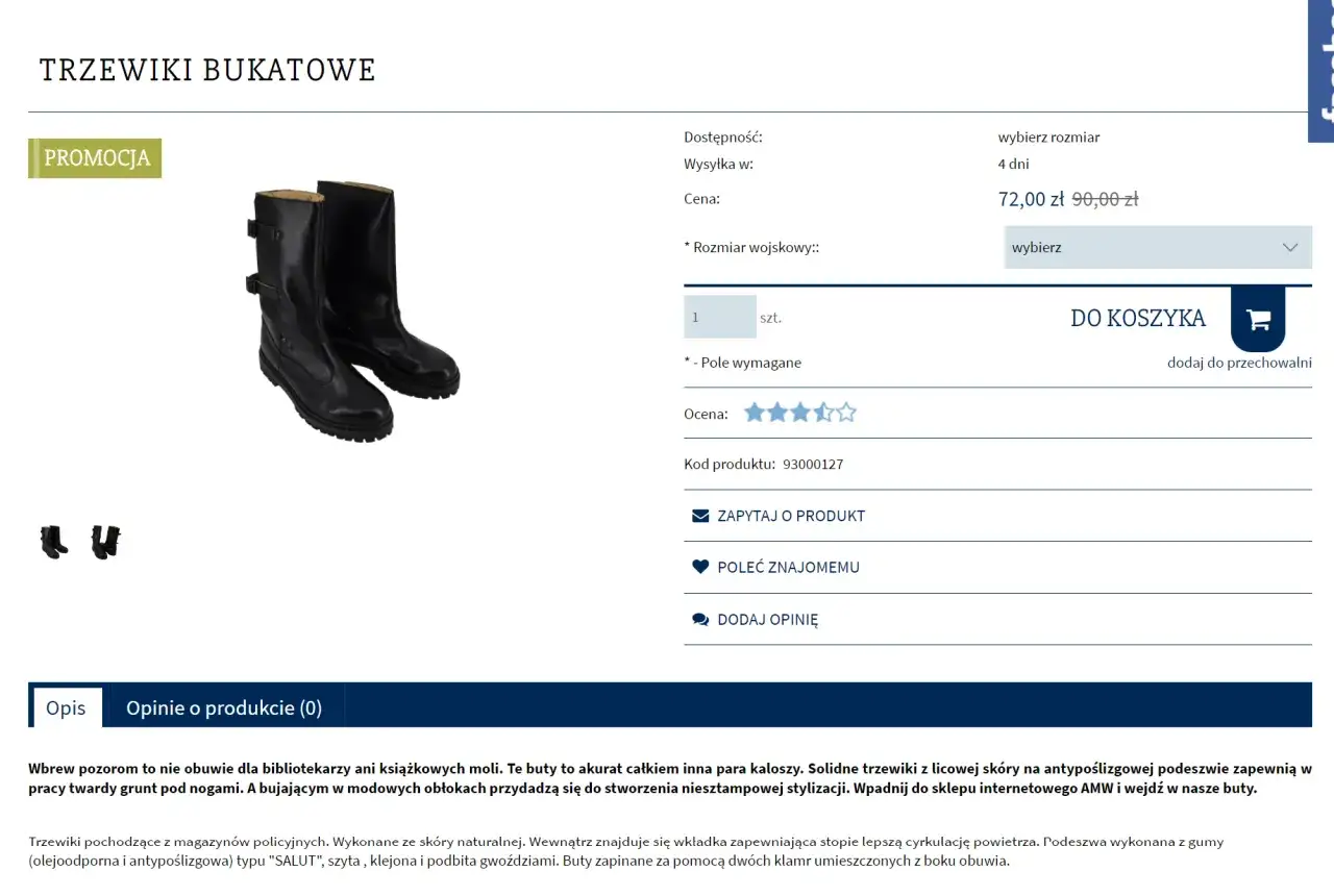 Solidne czarne trzewiki bukatowe, idealne na promocję. Opis produktu: buty z licowej sk&oacute;ry, antypoślizgowa podeszwa.