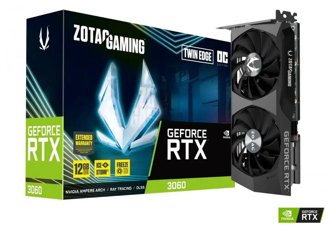 ZOTAC GAMING GeForce RTX 3060 12GB Twin Edge OC Edition Grafikkarte. Ein rtx 3060 12gb test-würdiges Stück Hardware.