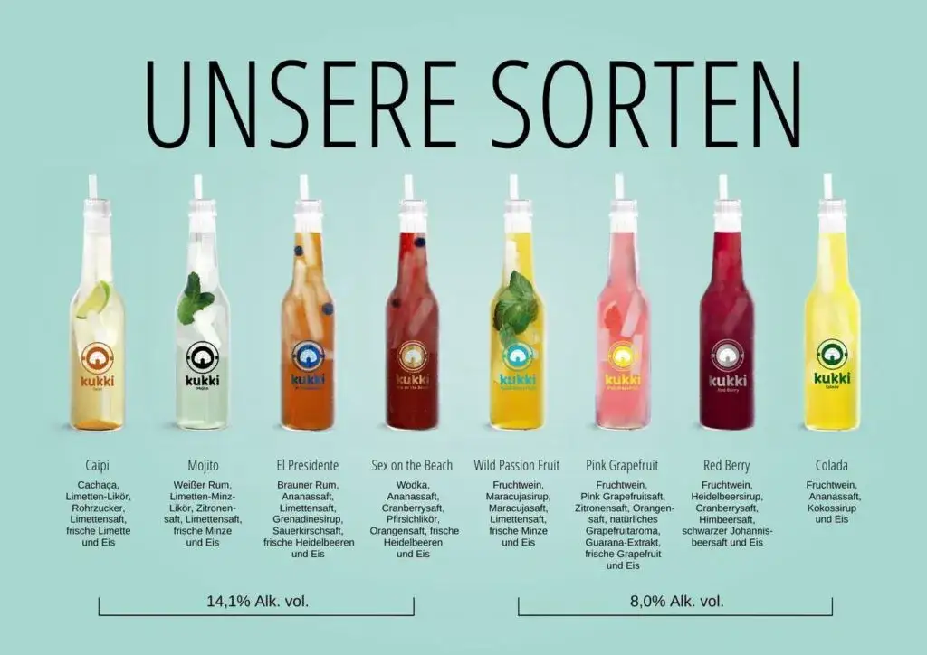 Kukki Cocktails Sorten REWE Tiefkühlregal