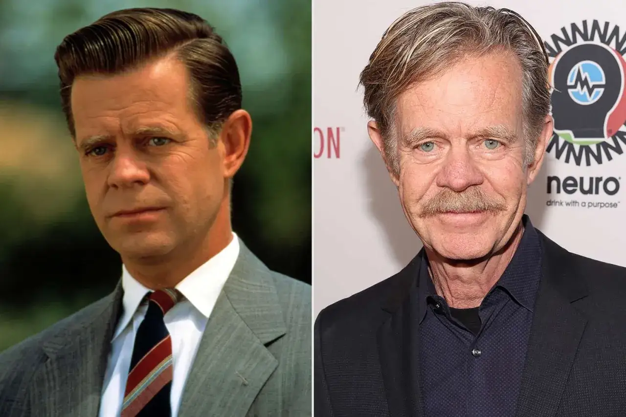 William H. Macy, en skådespelare från rollistan i Niceville, visas i två bilder: en från en film och en från ett evenemang.