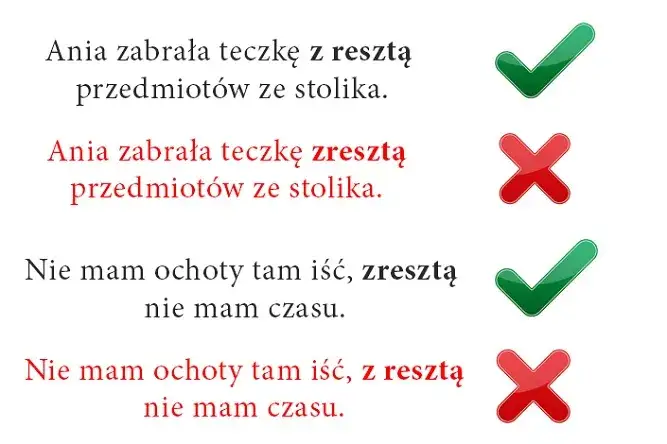 przekreślone słowo z błędem ortograficznym i poprawna wersja obok