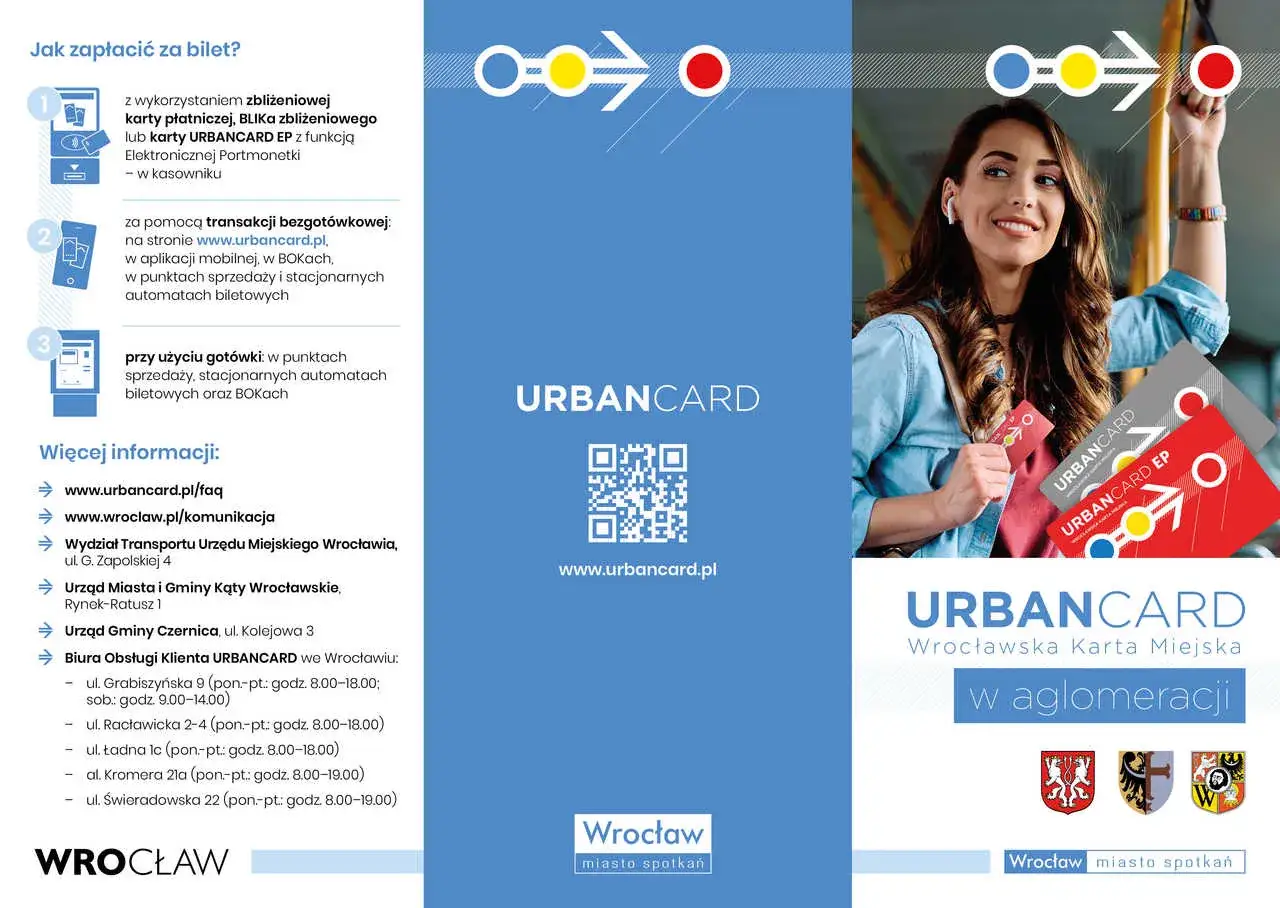 Karta URBANCARD EP to Twój bilet miesięczny Wrocław. Płać zbliżeniowo lub online.