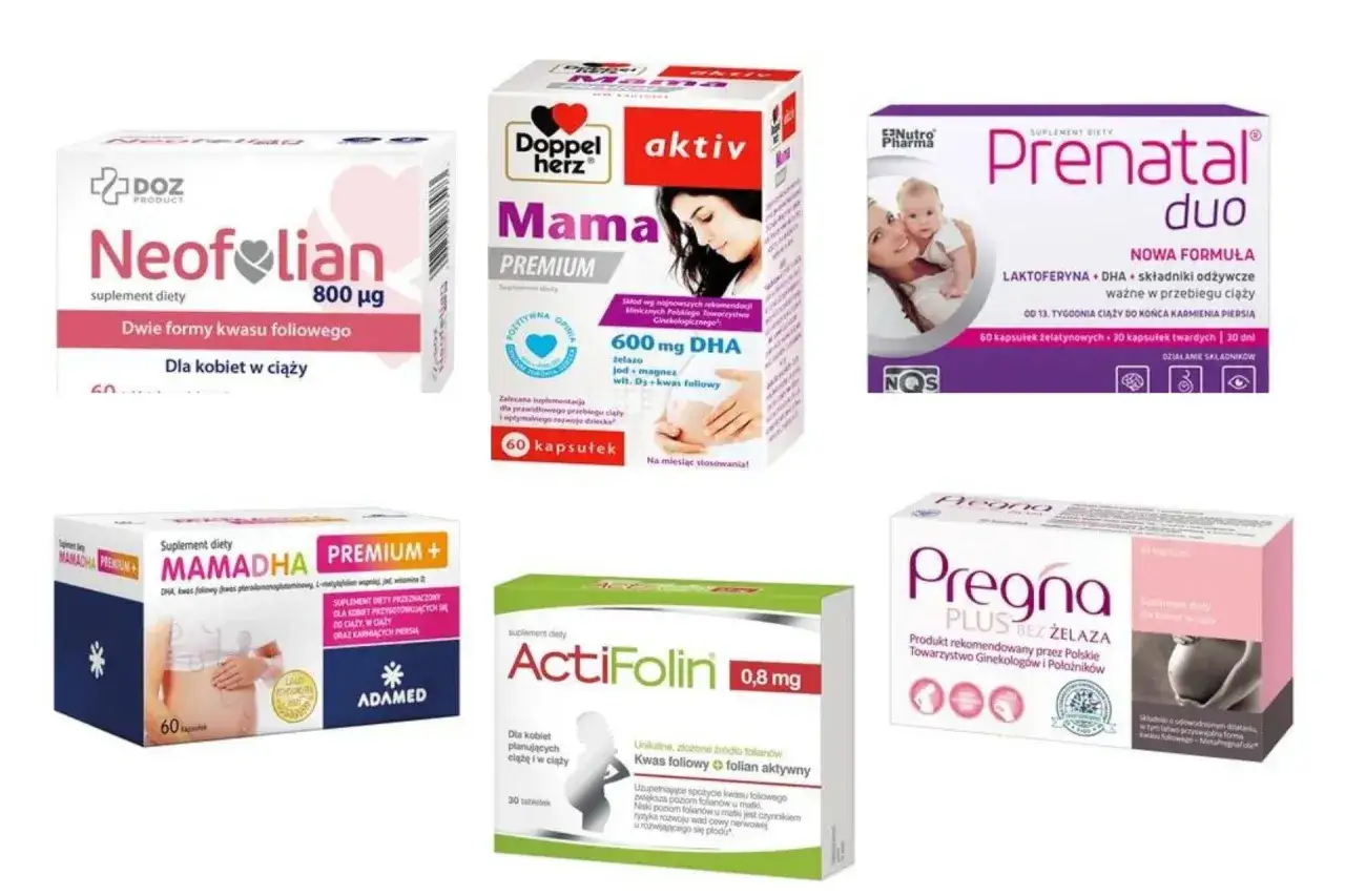 Suplementy diety dla kobiet w ciąży: Neofolian, Mama Premium, Prenatal Duo, Mamadha, ActiFolin, Pregna Plus. Sprawdź, ile kwasu foliowego w ciąży potrzebujesz.