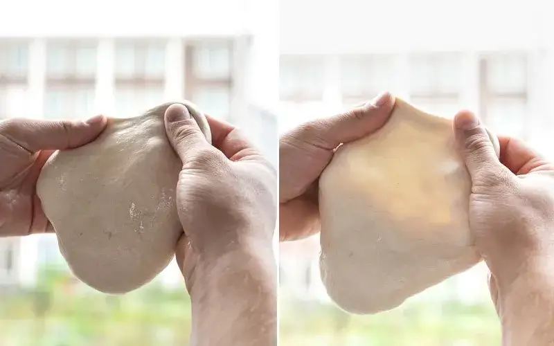 test palca ciasto na pizzę