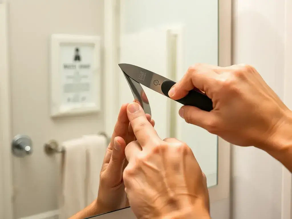 Zdjęcie Jak usunąć lustro przyklejone do płytek bez uszkodzeń i stresu