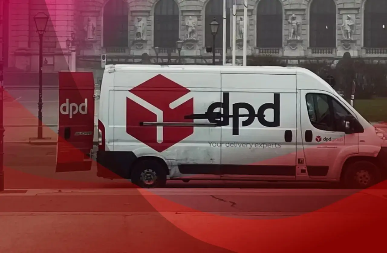 Biały van DPD z charakterystycznym logo. Czy kurier ma obowiązek dostarczyć przesyłkę pod drzwi DPD?