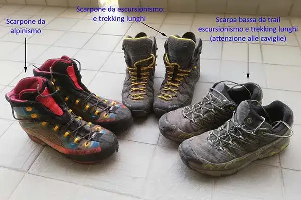 come provare scarponi da montagna calzata corretta