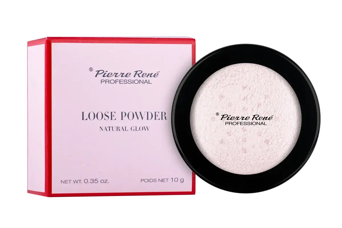 Pudry sypkie Pierre René Natural Glow. Czy talk jest szkodliwy? Ten produkt nie zawiera talku, jest bezpieczny.