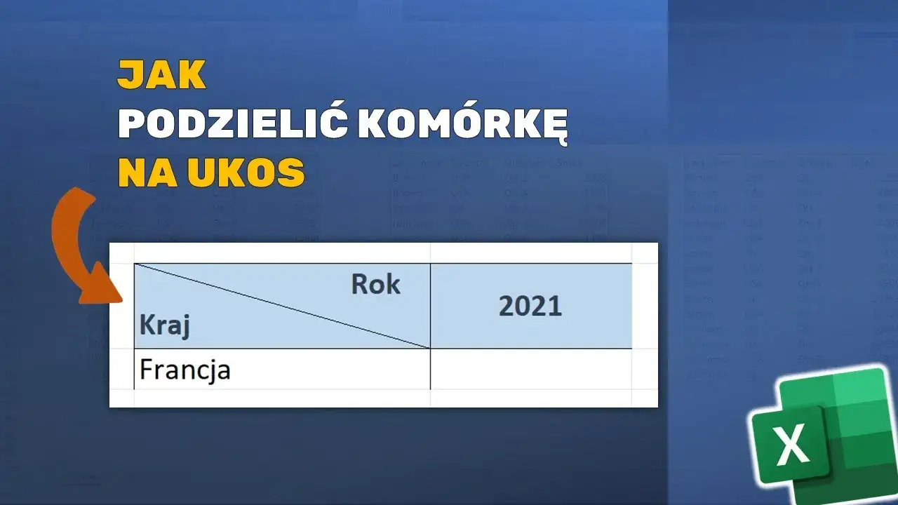 Zdjęcie Jak podzielić komórkę w Excelu na pół - 3 skuteczne metody