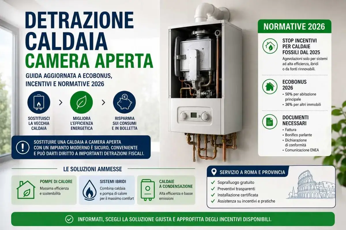 Guida alla detrazione caldaia: sostituisci la vecchia con un modello efficiente, approfitta dell'Ecobonus 2026 e delle normative aggiornate per lo smaltimento.