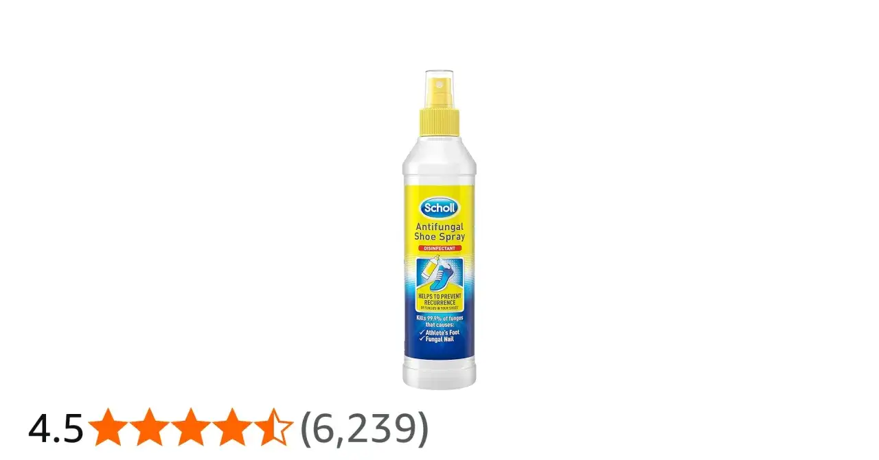 Spray Scholl do butów - skuteczny sposób, jak zdezynfekować buty po grzybicy. Zabija 99,9% grzybów.