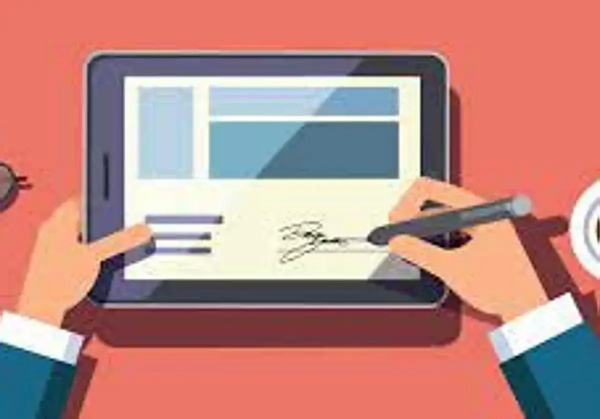 Firma digital en tablet. Es importante comprobar fecha caducidad certificado digital para asegurar su validez.