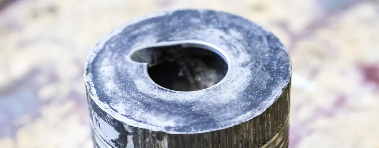 Nahaufnahme eines beschädigten Kolbens, der auf einen möglichen Kolbenfresser hindeutet. Die Reparaturkosten können erheblich sein.