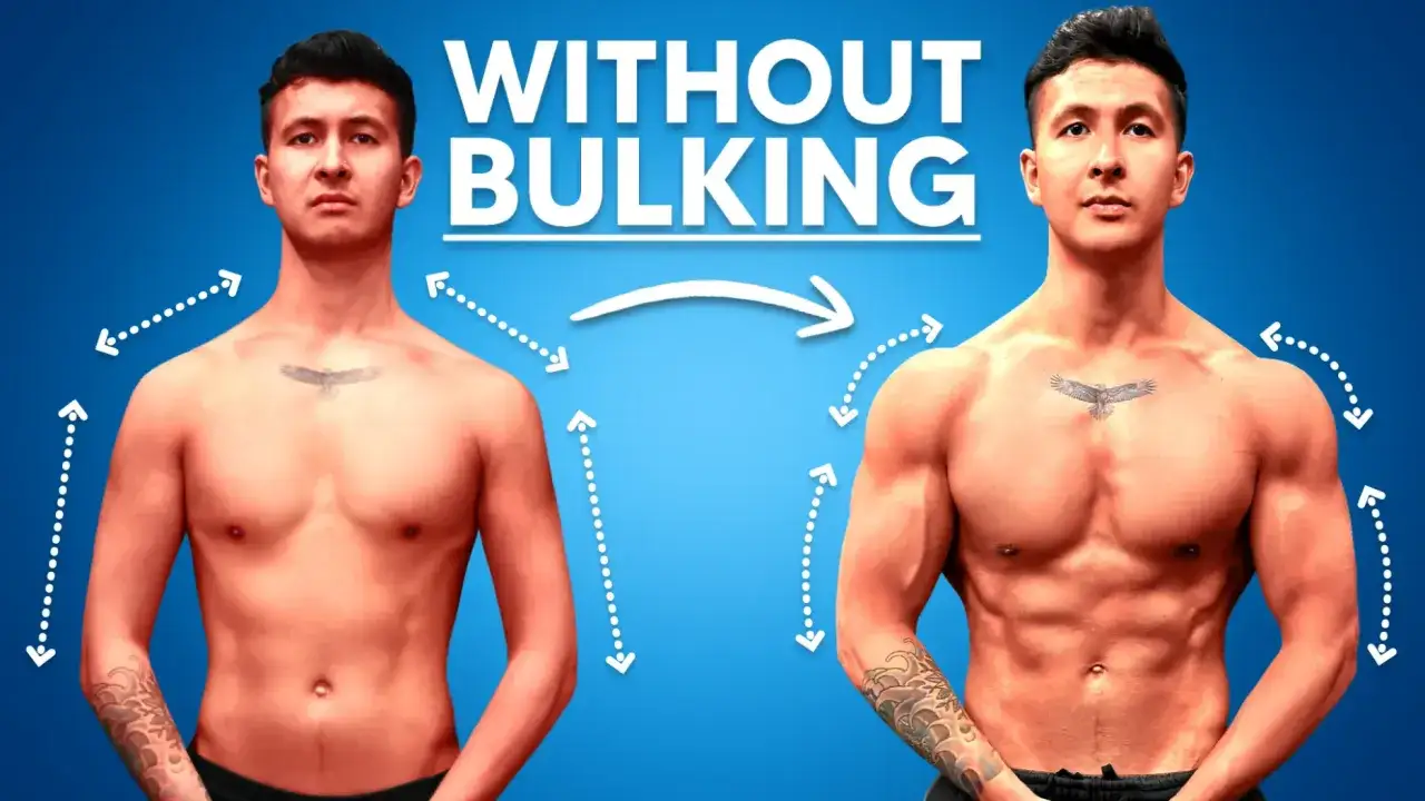 Uomo prima e dopo l'allenamento, mostrando come mettere massa muscolare senza ingrassare.