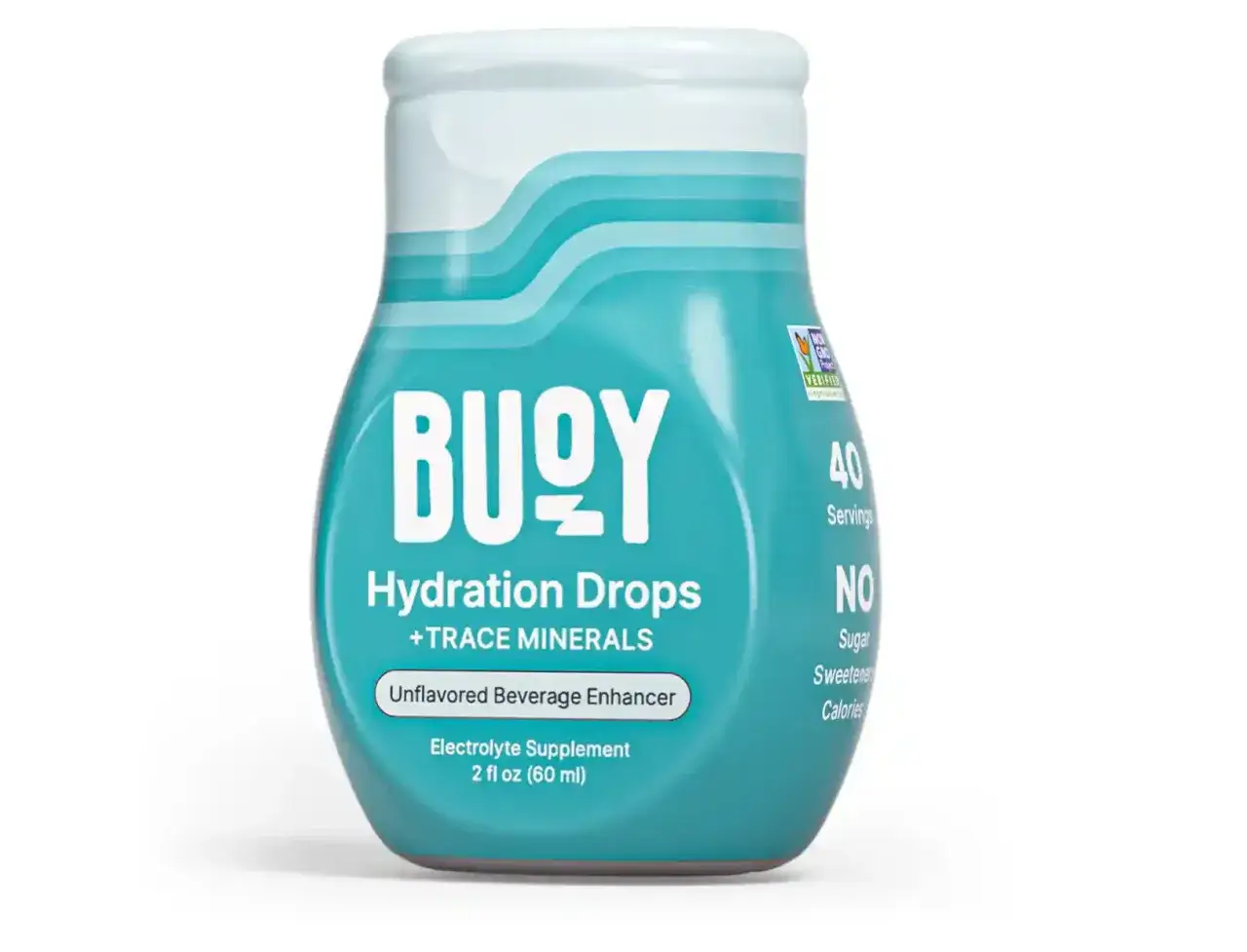 Butelka BUOY Hydration Drops, wspierająca japońską dietę wodną. Bez cukru, słodzików i kalorii.