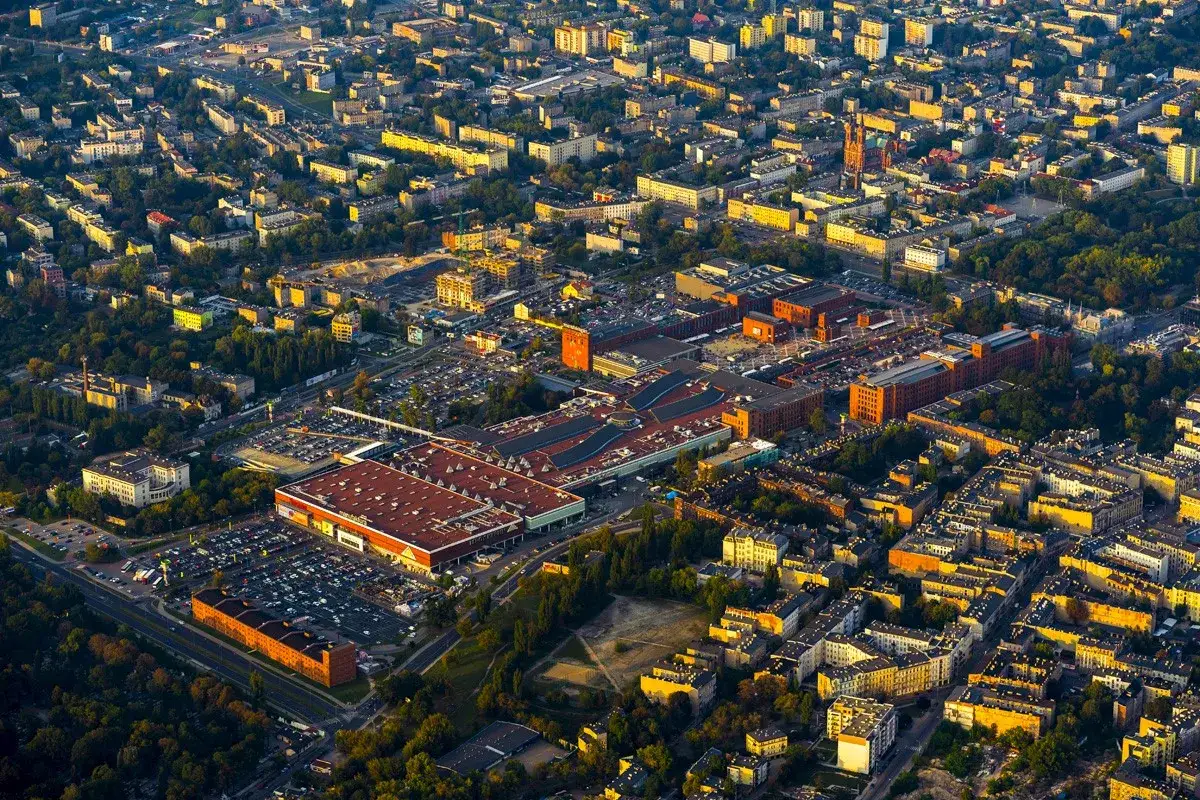 Manufaktura Łódź z lotu ptaka