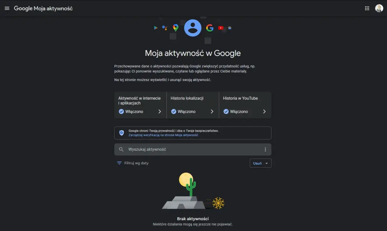 Różnica między historią przeglądarki a Moją Aktywnością Google