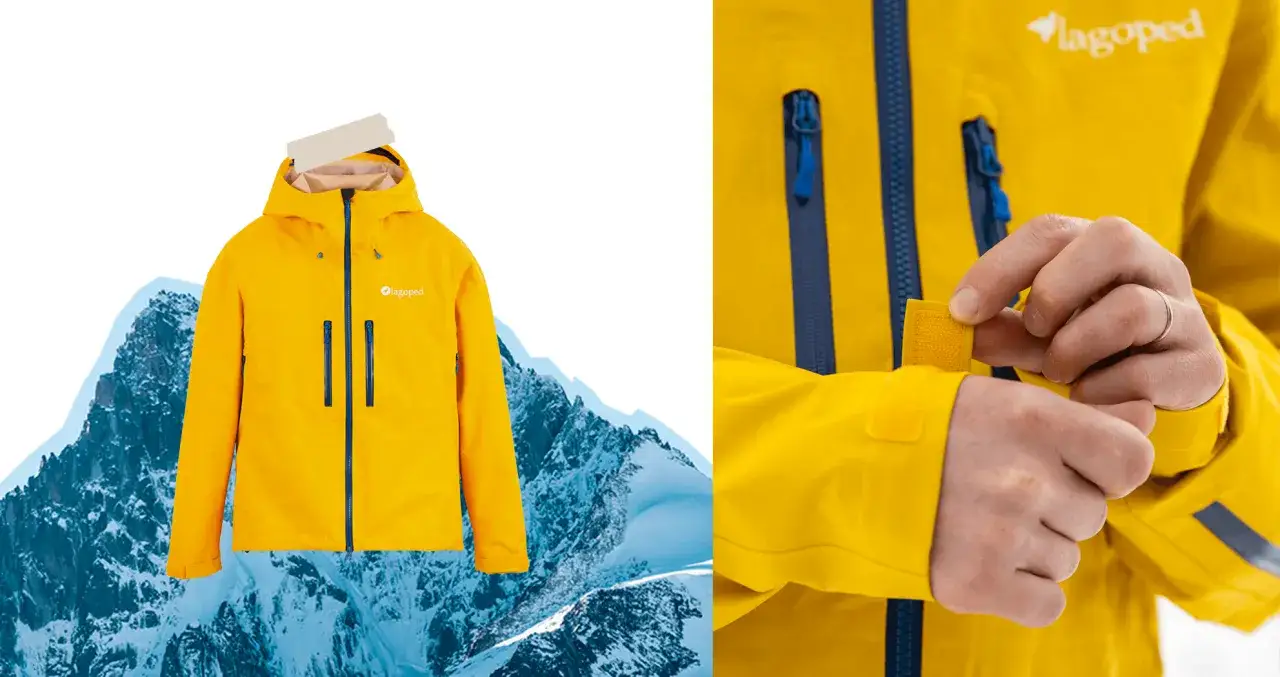 Veste jaune vif, parfaite pour l'aventure. Découvrez ce que gore tex c'est quoi : protection et respirabilité pour affronter les éléments.