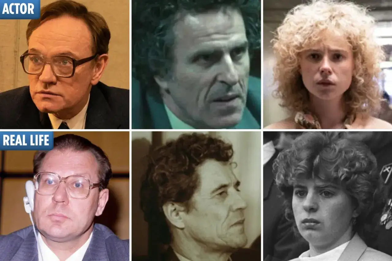 Vergleich von Schauspielern und realen Personen, die wichtige Charaktere in Chernobyl darstellen.