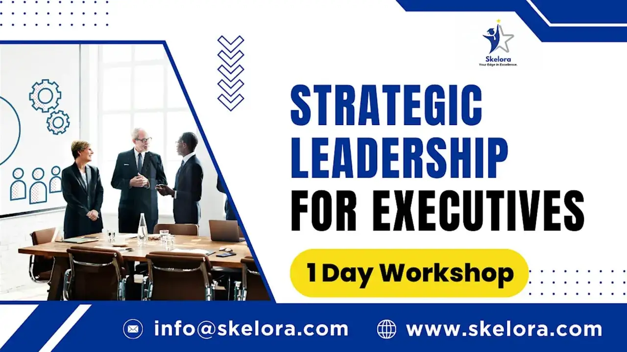 Executives gain a strategic leadership certificate at a 1-day workshop. Learn more at skelora.com.