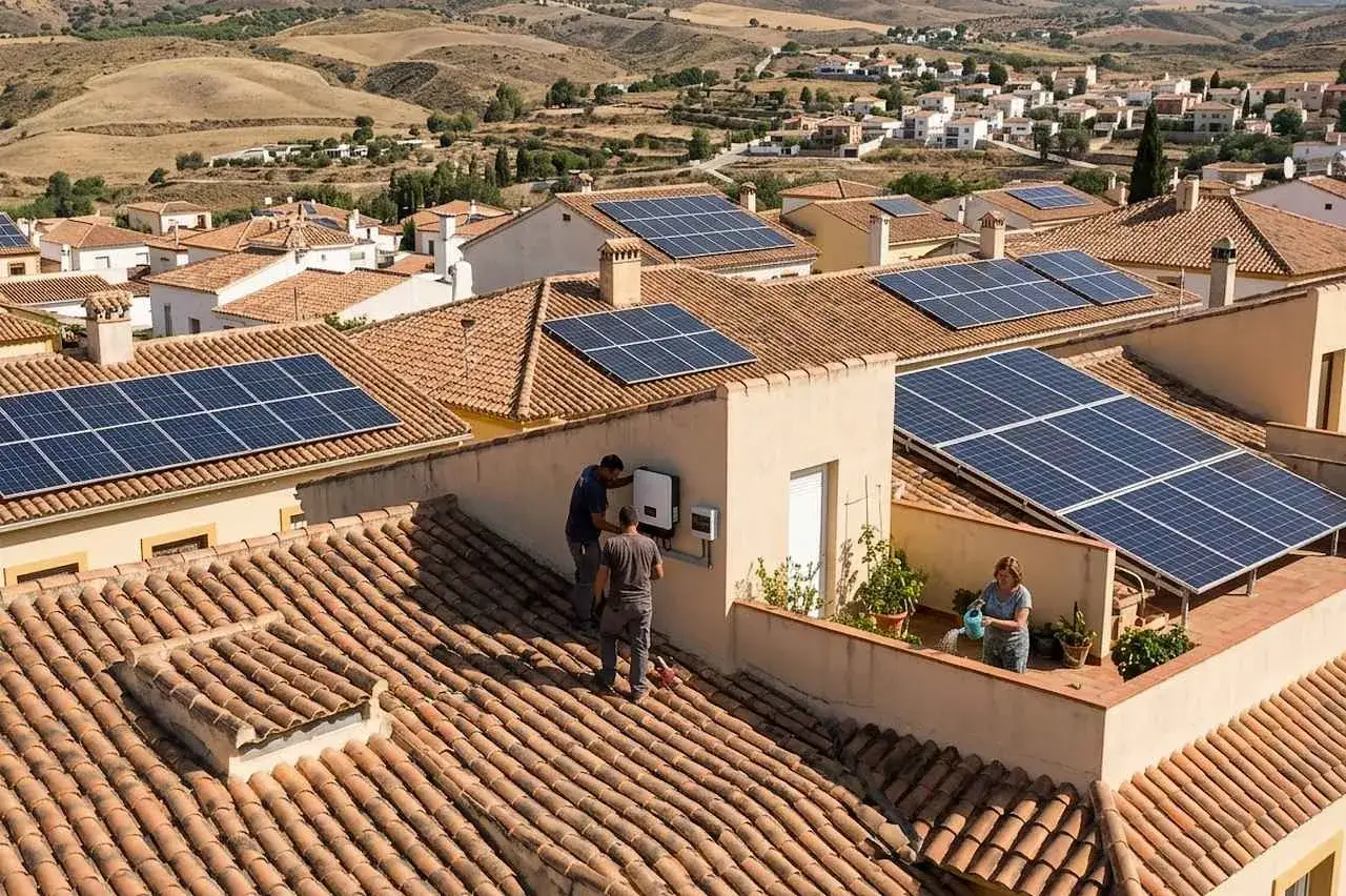 Instalación de paneles solares en tejados. Así es como los paneles solares sirven para generar energía limpia y sostenible para los hogares.