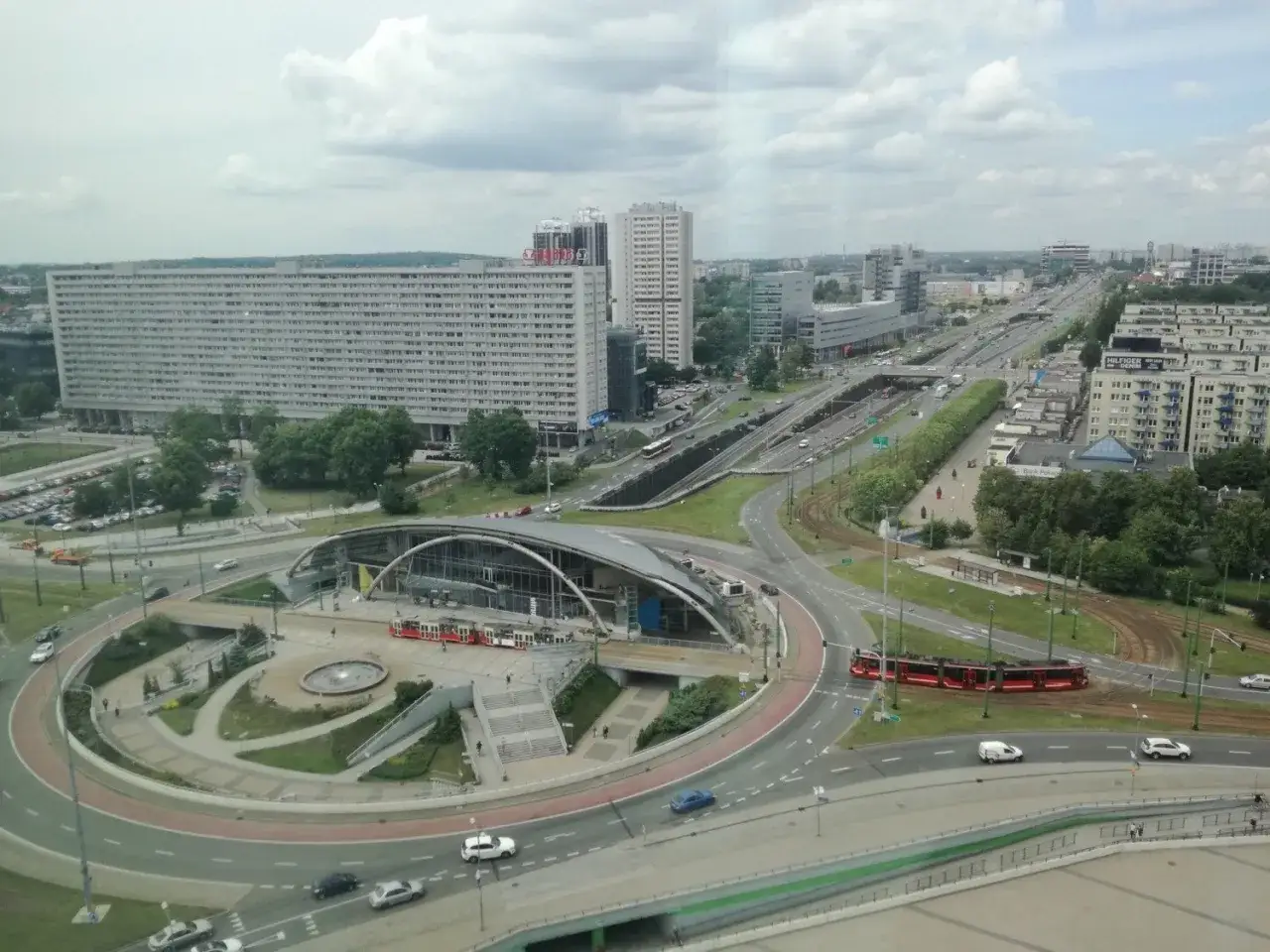 Rondo Generała Jerzego Ziętka Katowice widok z góry