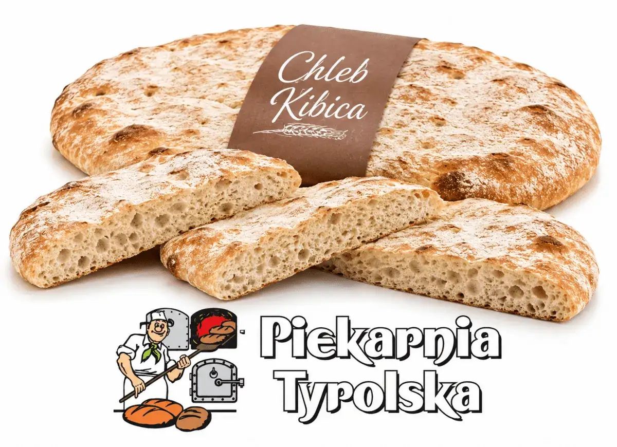 Chleb Kibica, świeżo upieczony, idealny do przechowywania w lnianej torbie, by zachować jego chrupkość. Piekarnia Tyrolska.