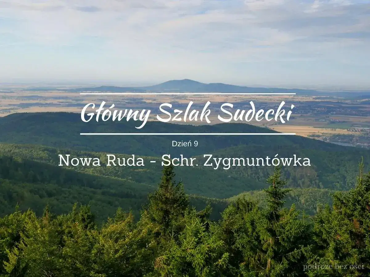Widok na G&oacute;ry Sowie z Gł&oacute;wnego Szlaku Sudeckiego. Dzień 9, trasa Nowa Ruda - Schronisko Zygmunt&oacute;wka.