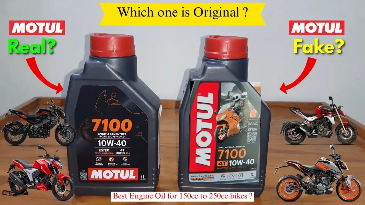 Motul 7100 10W40 oryginał podróbka porównanie