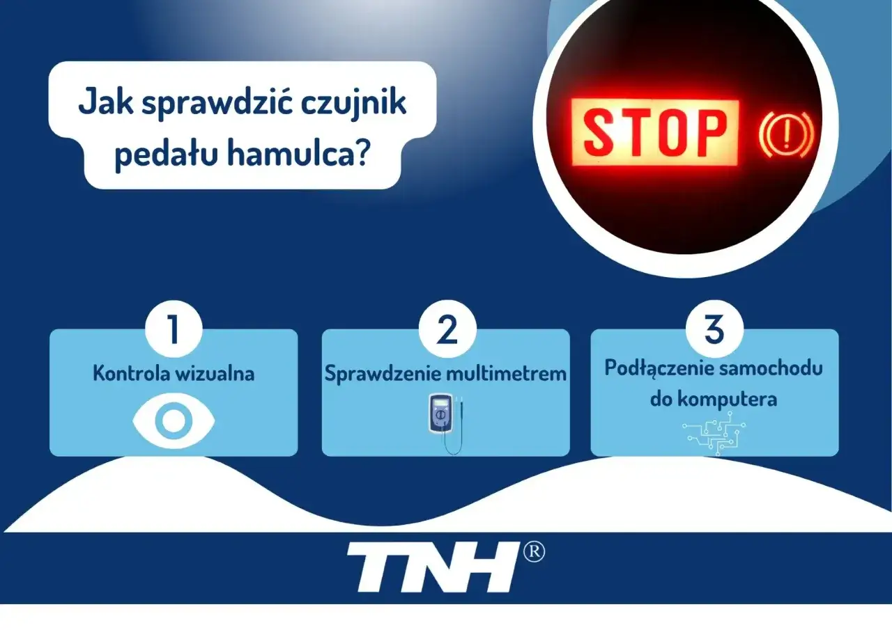 Jak sprawdzić czujnik pedału hamulca? Na desce rozdzielczej świeci się STOP! Sprawdź wizualnie, multimetrem lub podłącz auto do komputera.