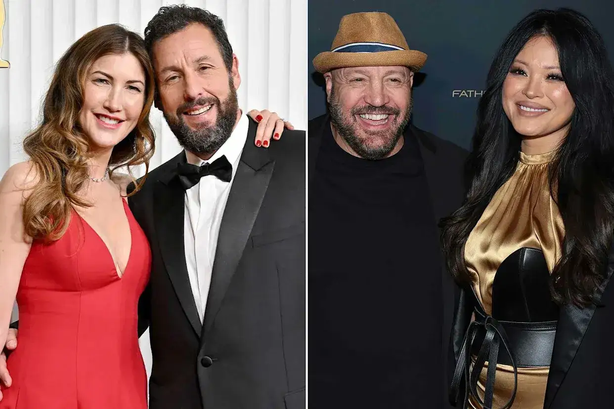Adam Sandler z żoną Jackie, Kevin James z żoną Julią. Gwiazdy filmu