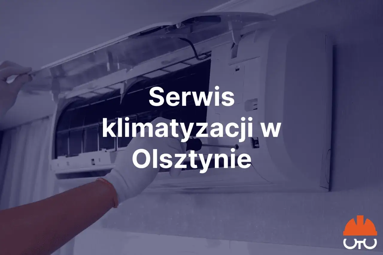 Ręka w białej rękawiczce przykręca śrubokrętem klimatyzator.