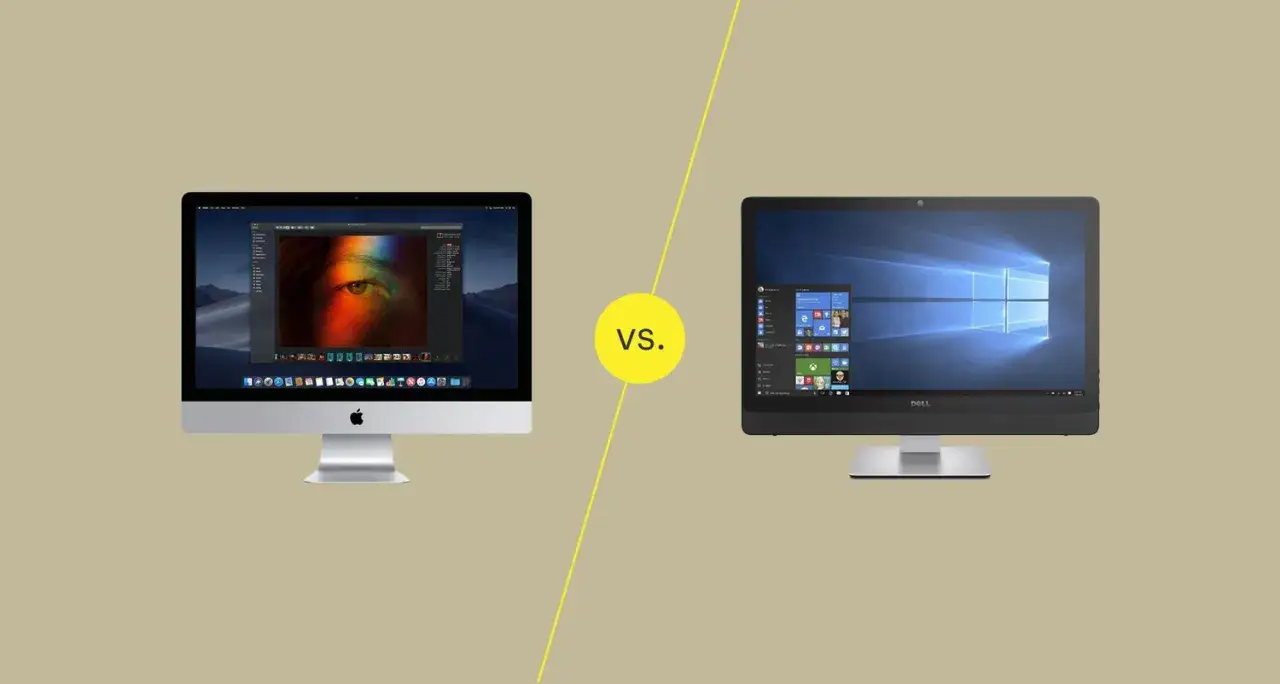 Comparaison entre un iMac avec Apple Silicon et un PC Windows.