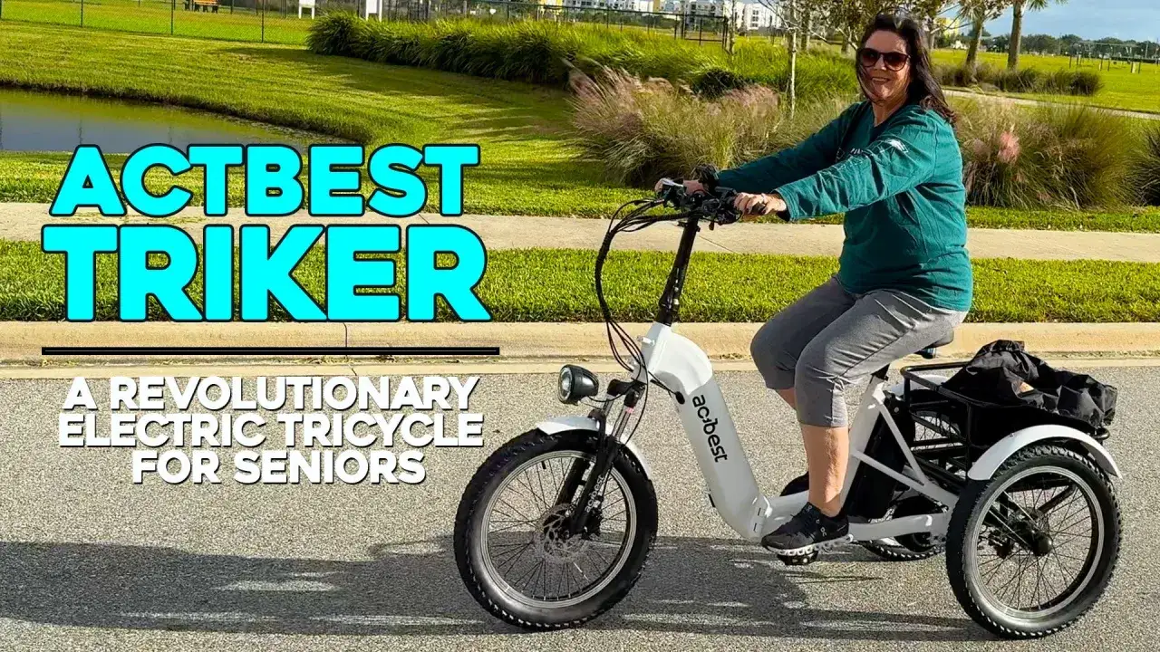 Kobieta na białym rowerze elektrycznym Actbest Triker. Dowiedz się, jak uruchomić rower elektryczny, by cieszyć się jazdą.