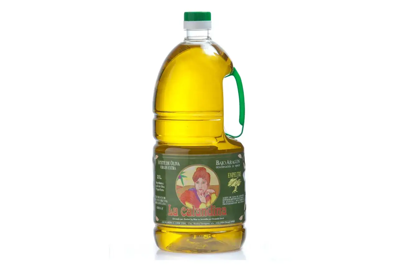 Botella de aceite de oliva virgen extra 