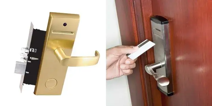 różne typy zamków hotelowych od wewnątrz