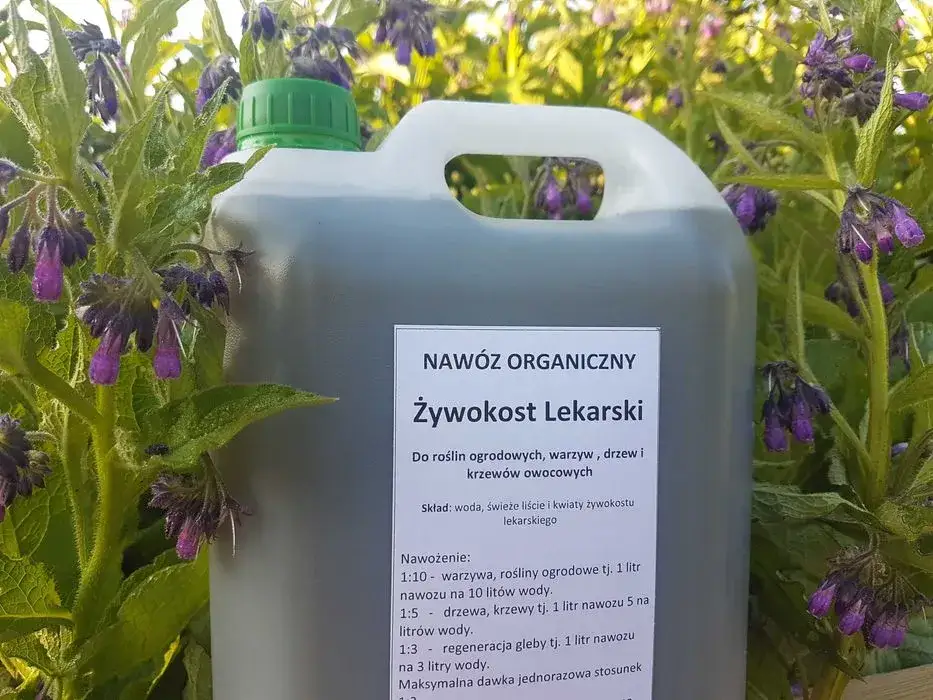 nawóz z żywokostu płynny granulat opakowania