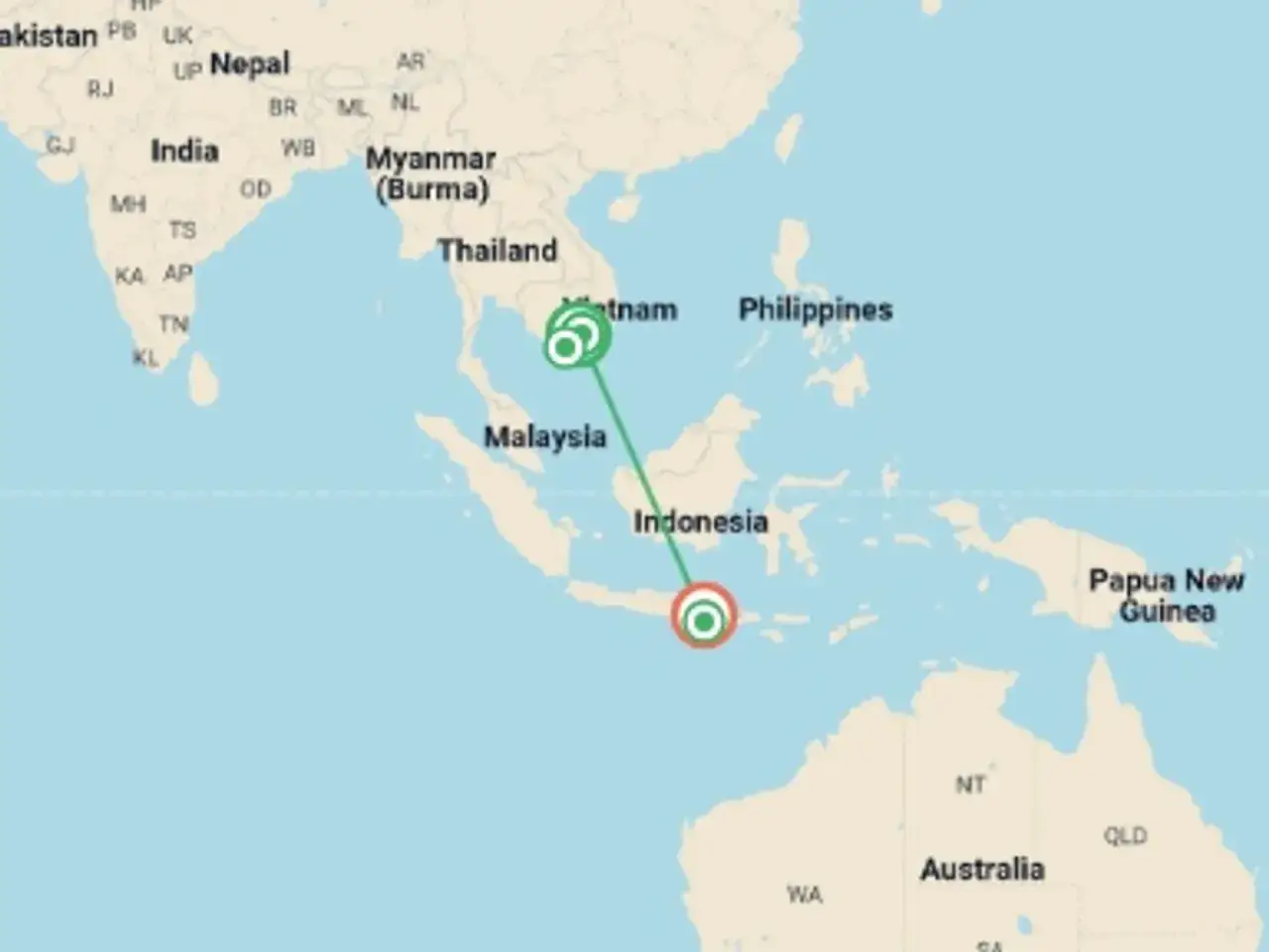 Trasa lotu z Tajlandii do Indonezji, gdzie znajduje się Bali. Sprawdź, ile trwa lot na Bali!