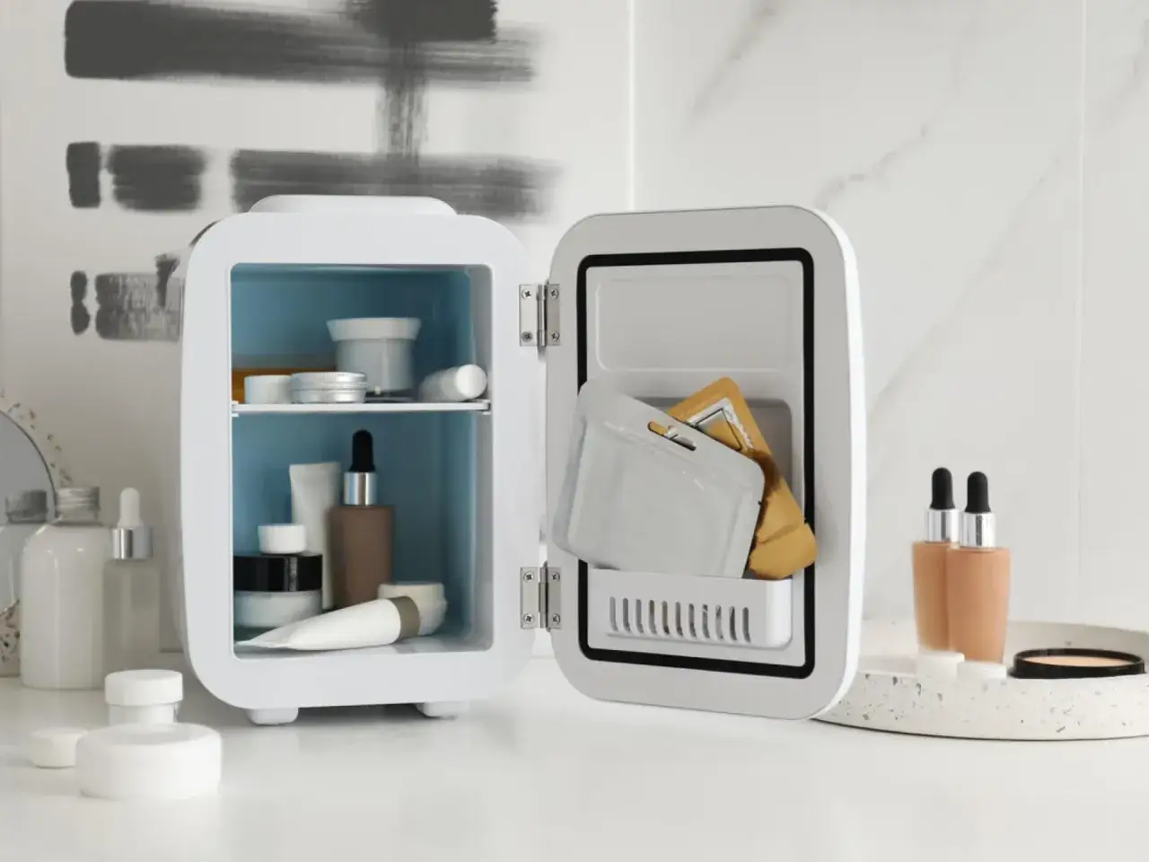 verschiedene kosmetikkühlschrank modelle und designs
