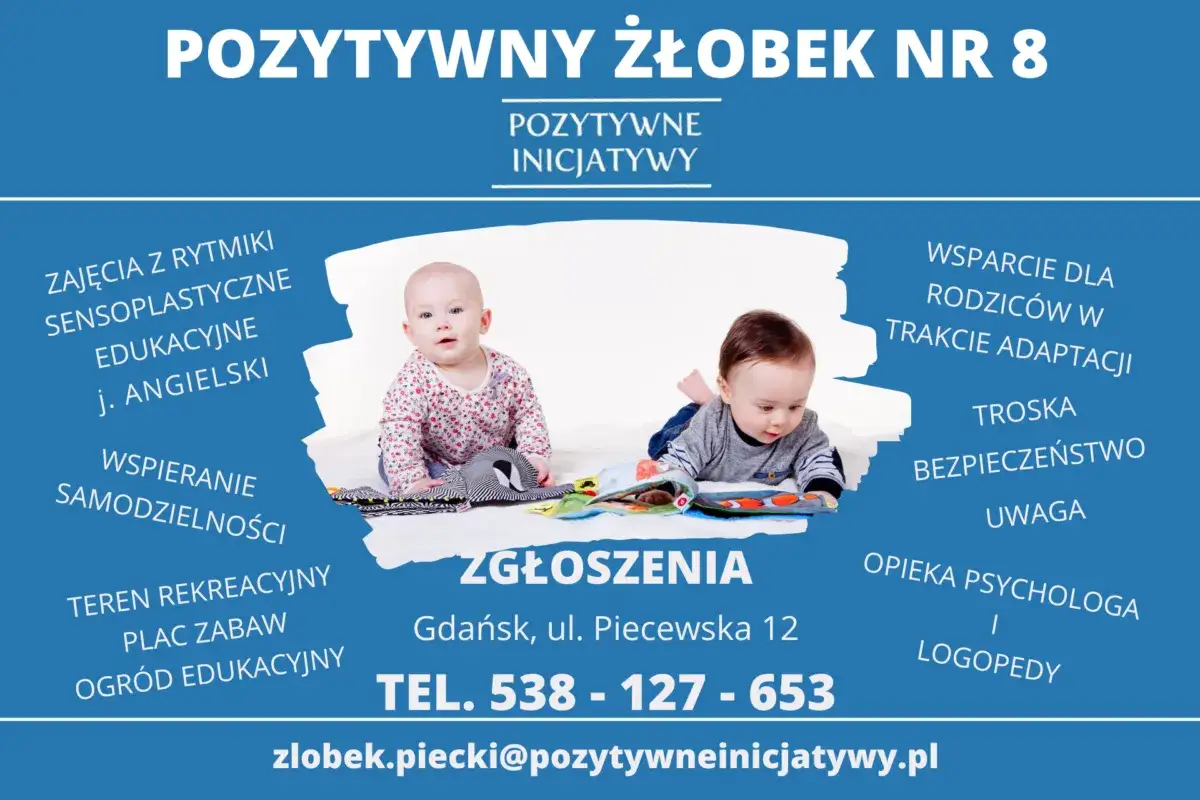 Pozytywny Żłobek Nr 8 oferuje zajęcia, wsparcie i opiekę. Dowiedz się, kiedy zapisać dziecko do żłobka, dzwoniąc pod numer 538-127-653.