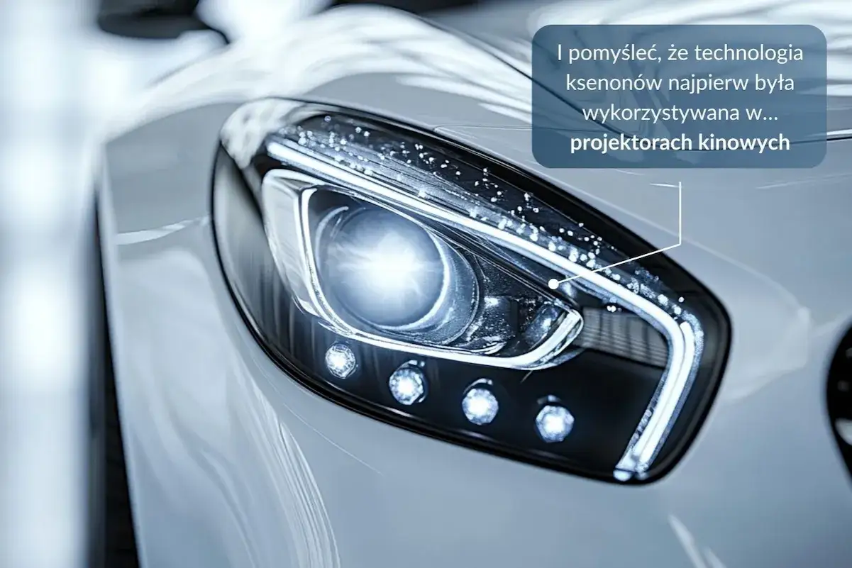 Reflektory LED w samochodzie, porównanie z żarówkami halogenowymi. Technologia ksenonów, która kiedyś była w projektorach kinowych, teraz świeci na drodze.