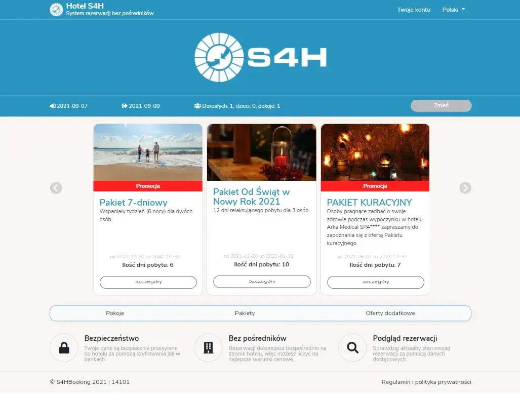 hotel rezerwacja bezpośrednia strona internetowa
