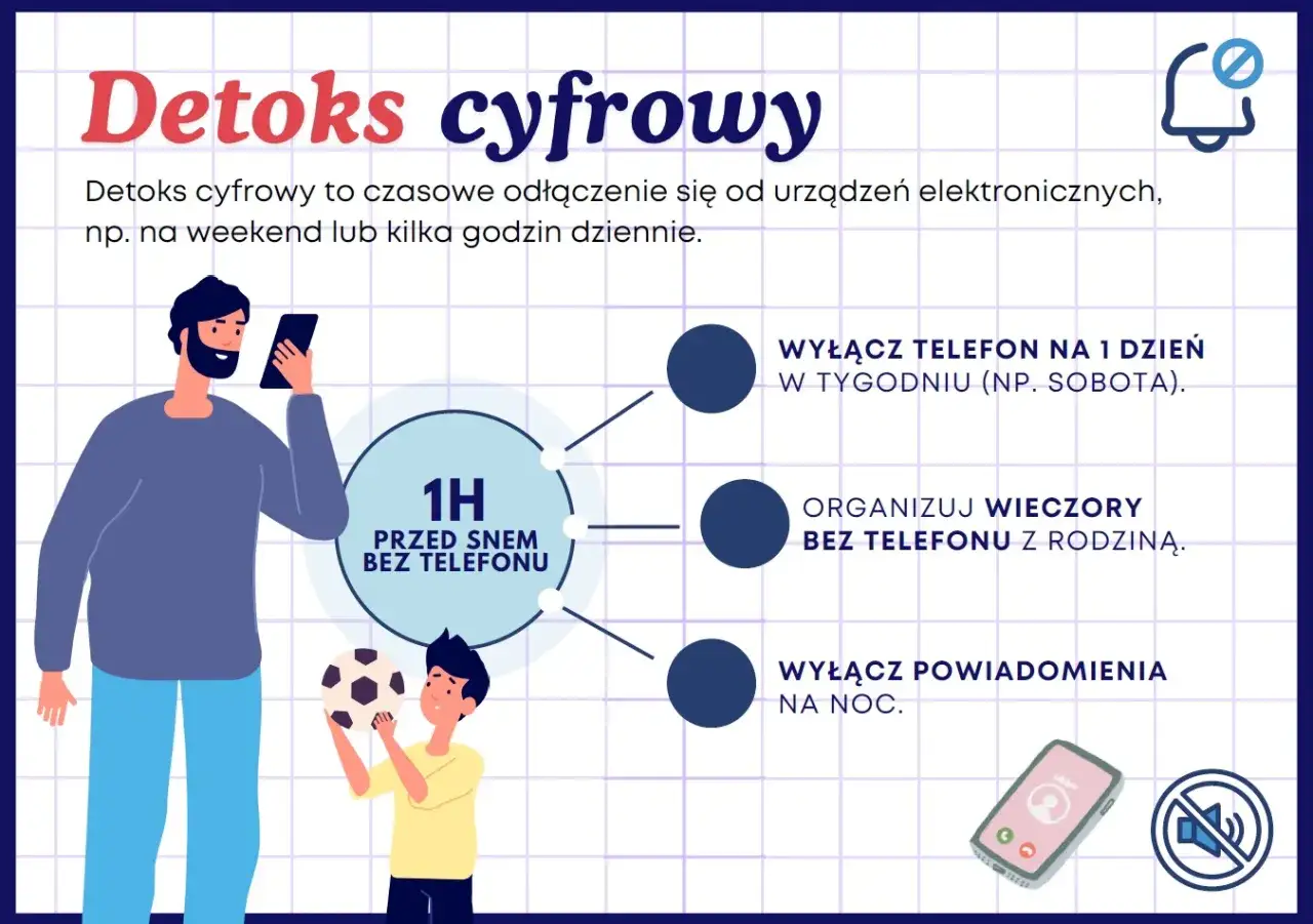osoba z nosem w telefonie, zamazane tło, codzienna scena