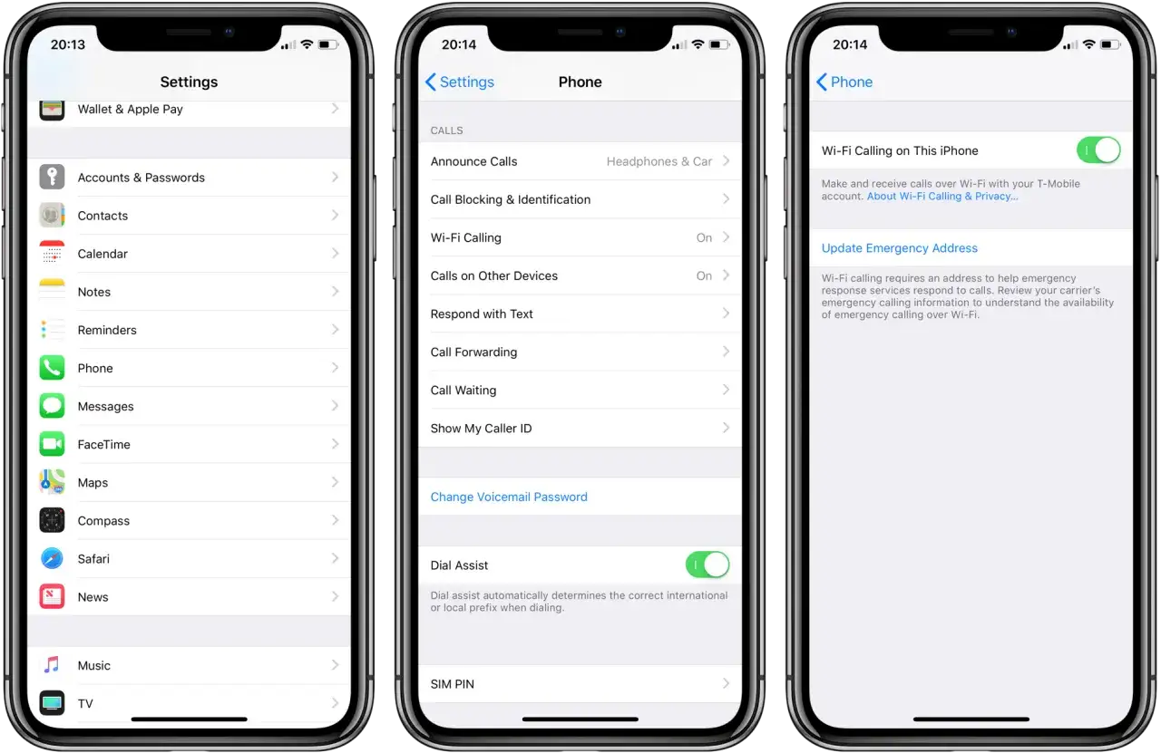 Jak włączyć Wi-Fi Calling na iPhonie: Ustawienia > Telefon > Wi-Fi Calling. Przesuń przełącznik, aby aktywować.